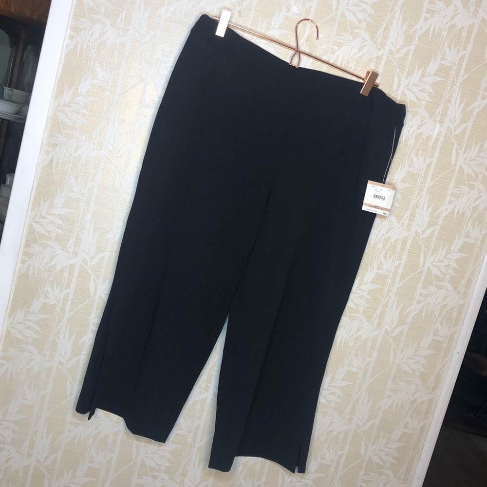 Black Dress Capris with Slit